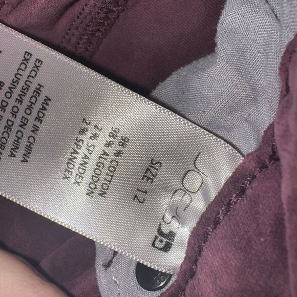 Joe's Velvet Purple Skinny Jeans Size 12 - Picture 3 of 4